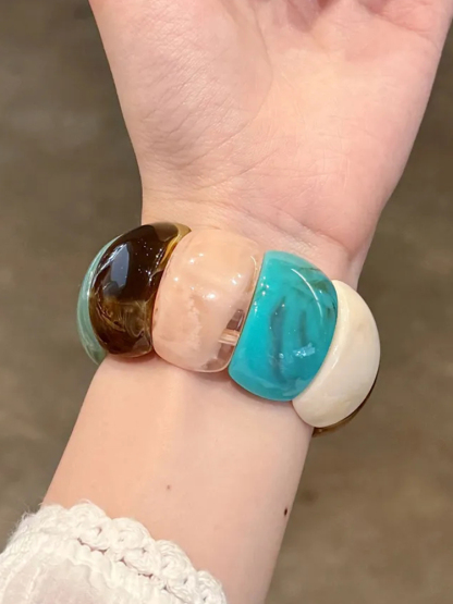 Tie-dye Effect Resin Beads Band for Apple Watch