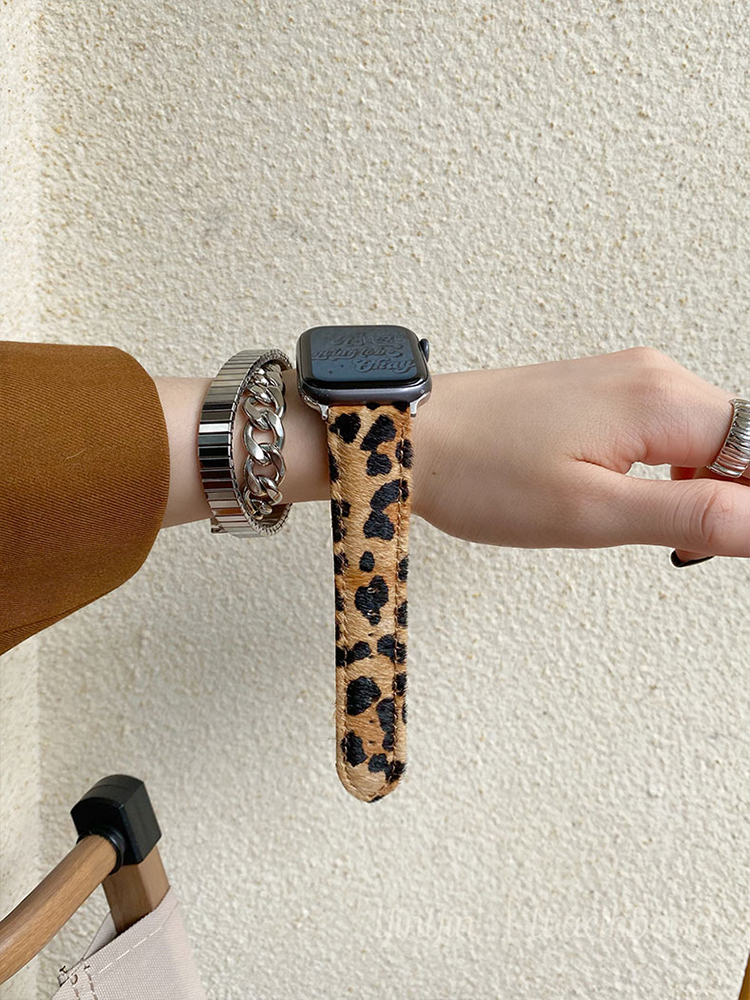Animal Pattern Plush Leather Band