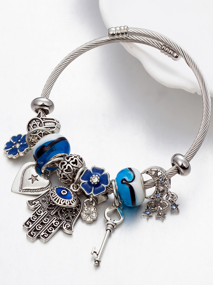 Evil Eye Crystal Beaded Band