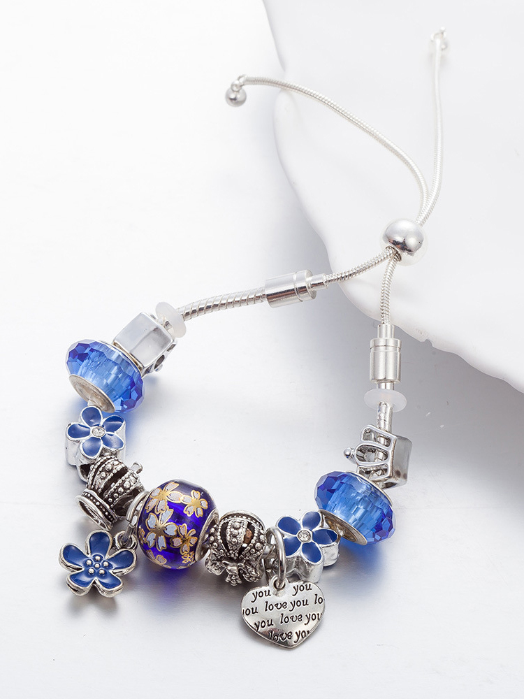 Crown Royal Blue Crystal Beaded Band