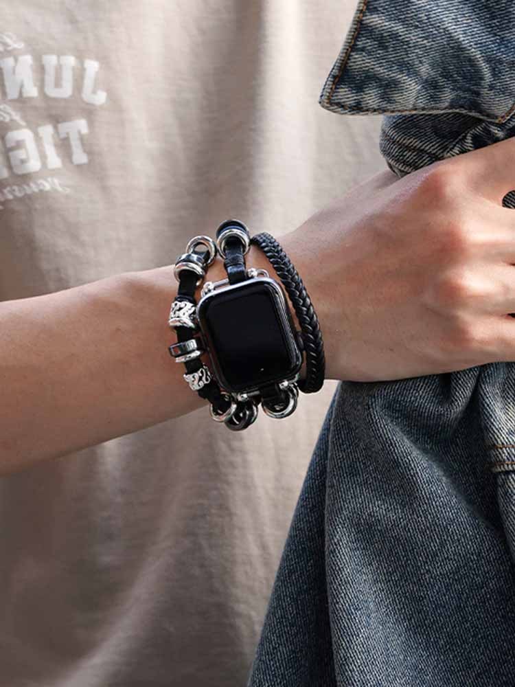 Retro Decorative Weaving Leather Band