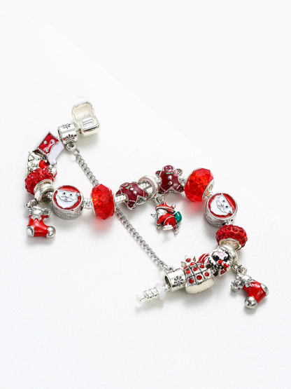 Santa Claus Pendant Crystal Beaded Band