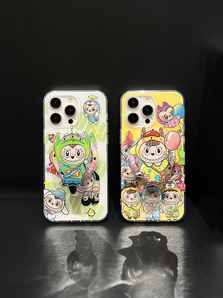 Cartoon Labubu Stand MagSafe Case
