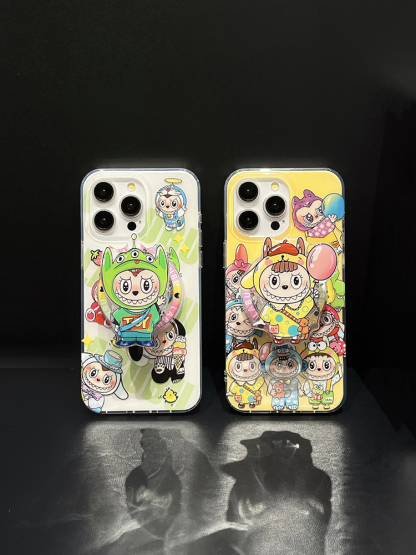 Cartoon Labubu Stand MagSafe Case
