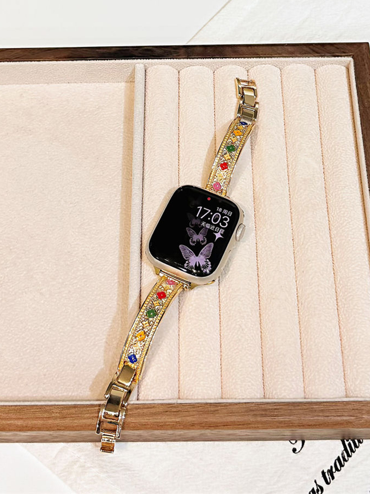 Colored Retro Pattern Bracelet Stainless Steel Band-Tatan Band