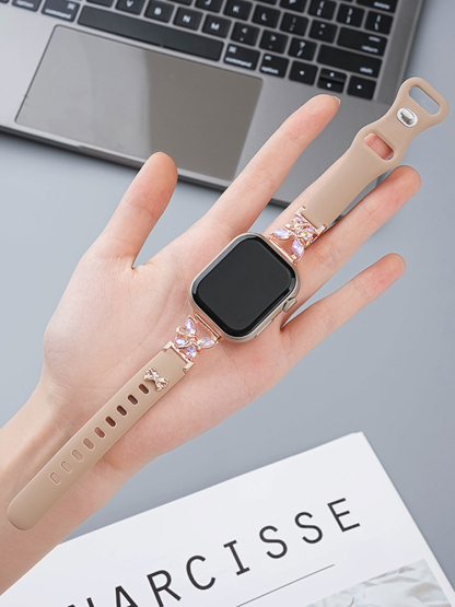 Zircon Butterfly Silicone Band