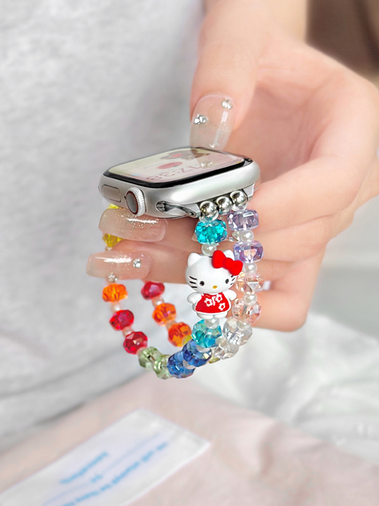 Kitty Colored Resin Beads Band for Apple Watch