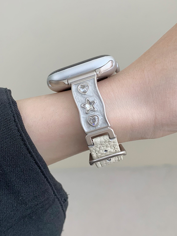 Glue Love and Stars Leather Band for Apple Watch