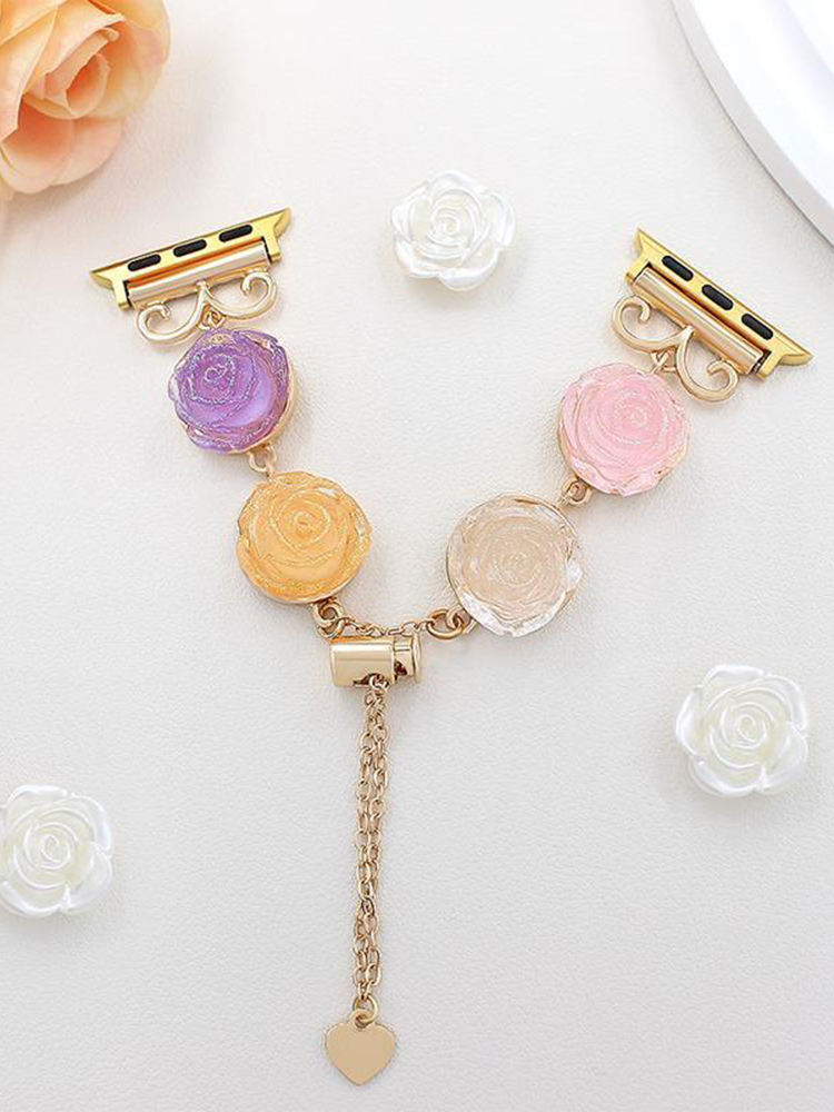 Colorful Roses Stainless Steel Band