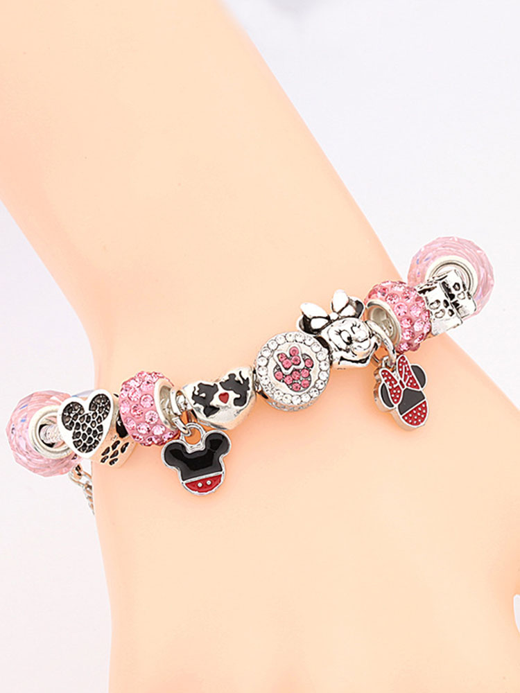 Mickey Charm Style A Crystal Beaded Band