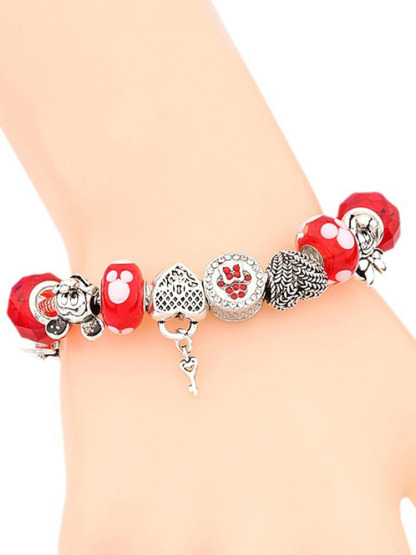 Mickey Charm Style C Crystal Beaded Band