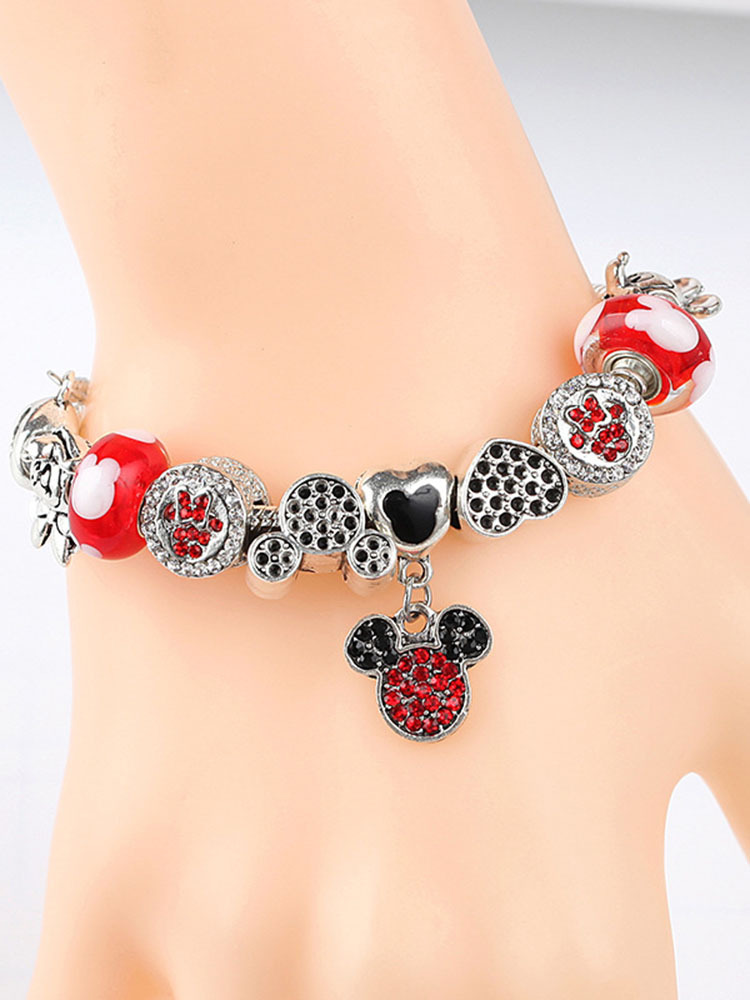 Mickey Charm Style D Crystal Beaded Band