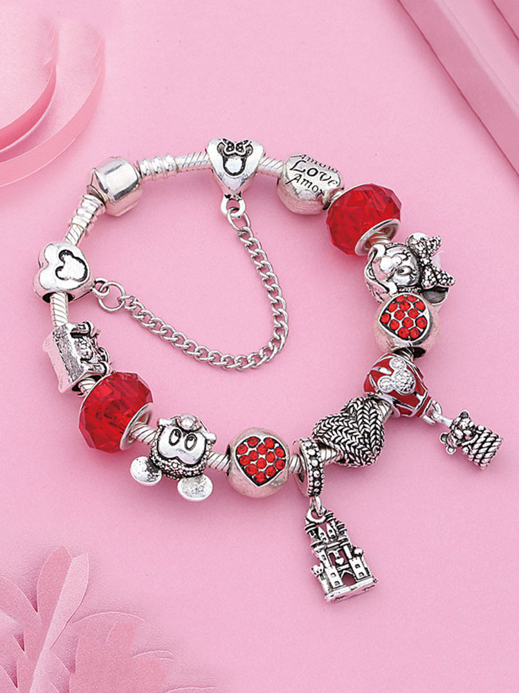Mickey Charm Style E Crystal Beaded Band