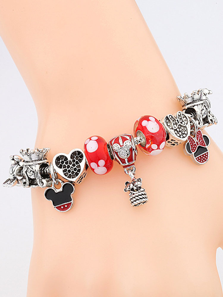 [Copy]Mickey Charm Style H Crystal Beaded Band