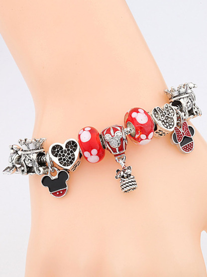 [Copy]Mickey Charm Style H Crystal Beaded Band