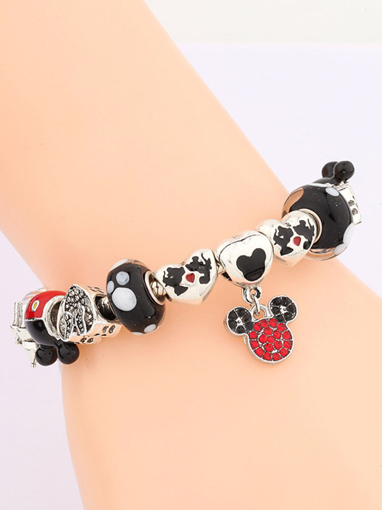 Mickey Charm Style I Crystal Beaded Band