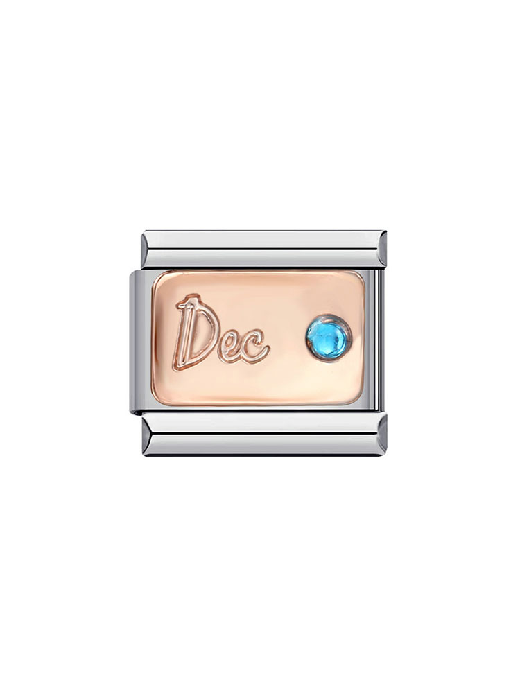 Month Birthday Birthstone Rose Gold Modular Charm