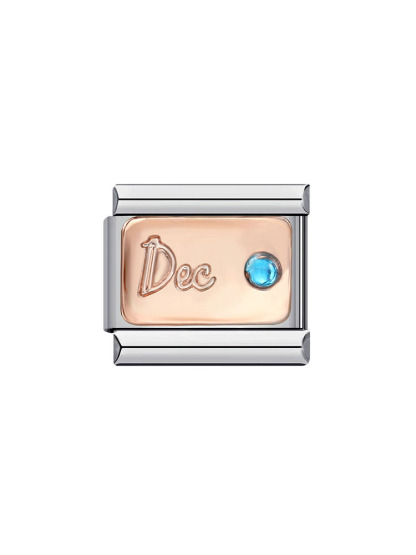 Month Birthday Birthstone Rose Gold Modular Charm