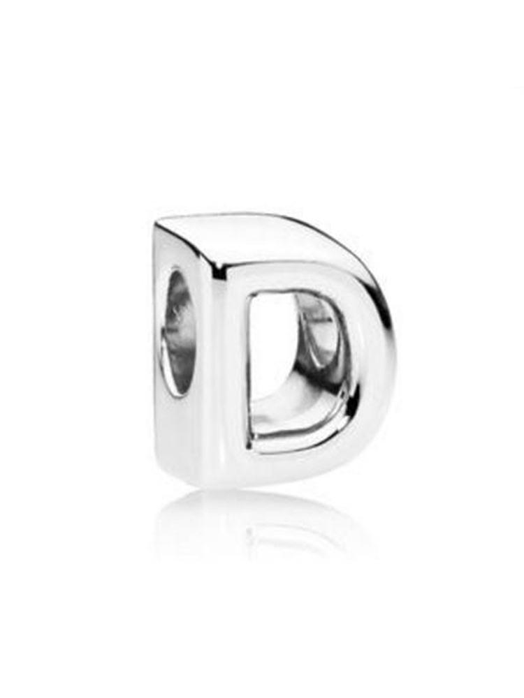 Silver English Capital Letters Alloy Beads