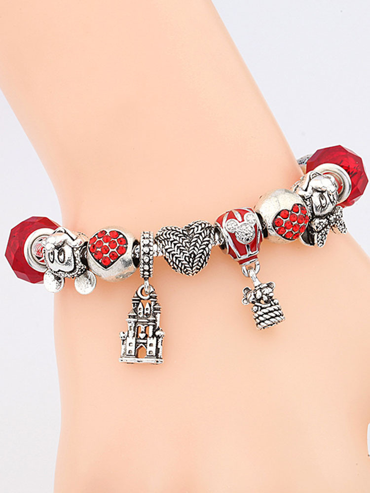 Mickey Charm Style E Crystal Beaded Band