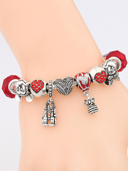 Mickey Charm Style E Crystal Beaded Band
