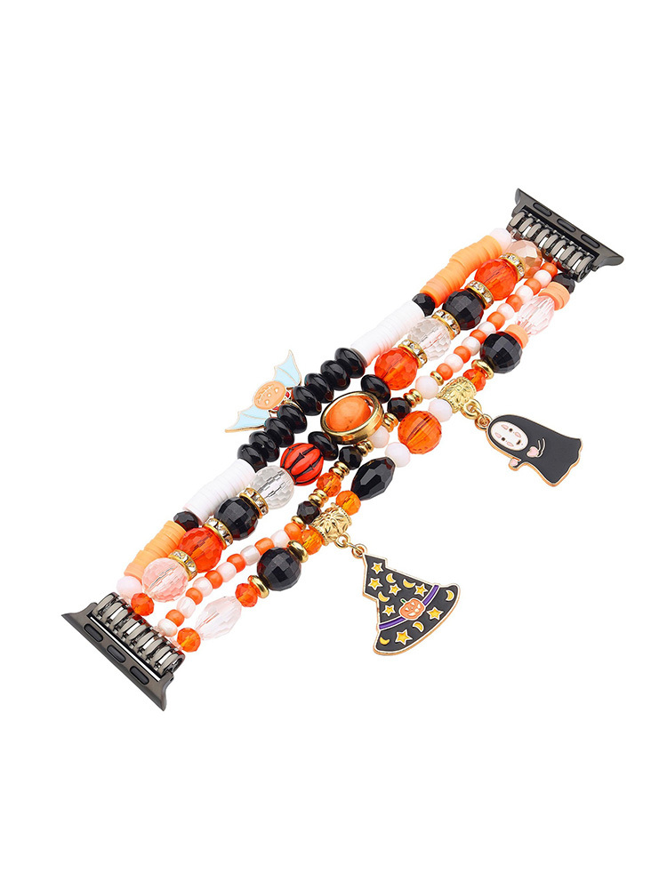 Halloween Four-Row Beaded Woven Band