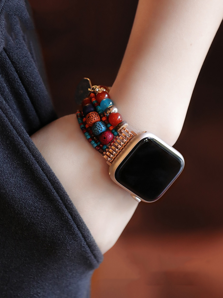 Wing Pendant Bohemian Colored Stone Band