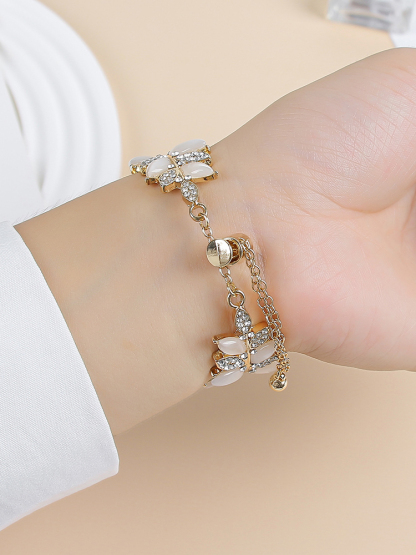Leaf Shape Bracelet Stainless Steel Band