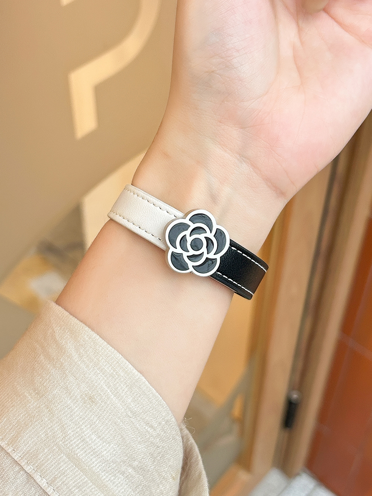 Camellia Magnetic Leather Band for Apple Watch