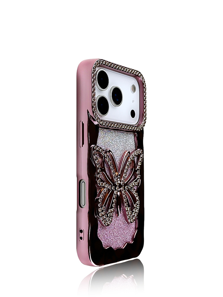 Glitter Hollow Butterfly Case for iPhone