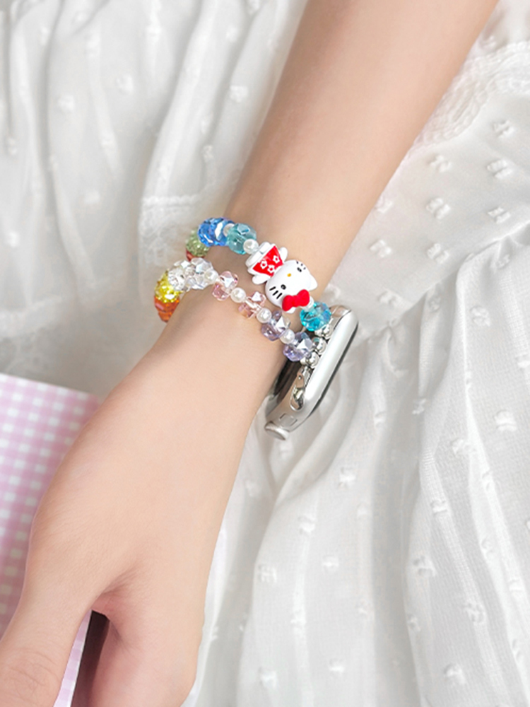 Kitty Colored Resin Beads Band for Apple Watch