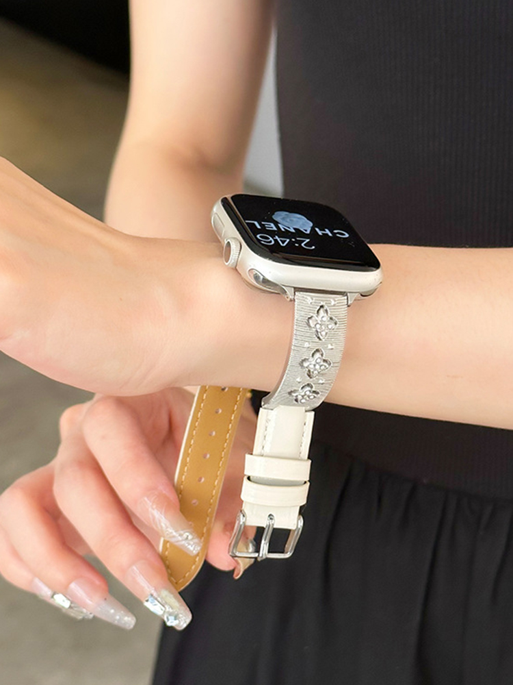 Luxury Clover Leather Band for Apple Watch