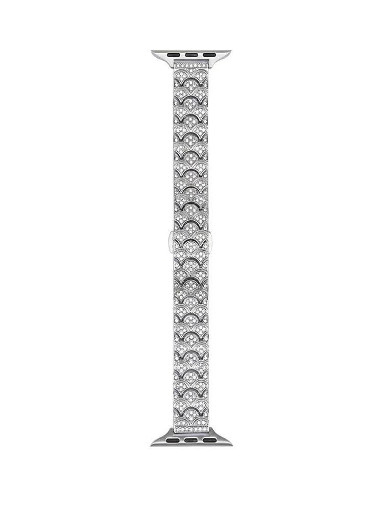 Diamond-Encrusted Mermaid Scales Metal Band for Apple Watch