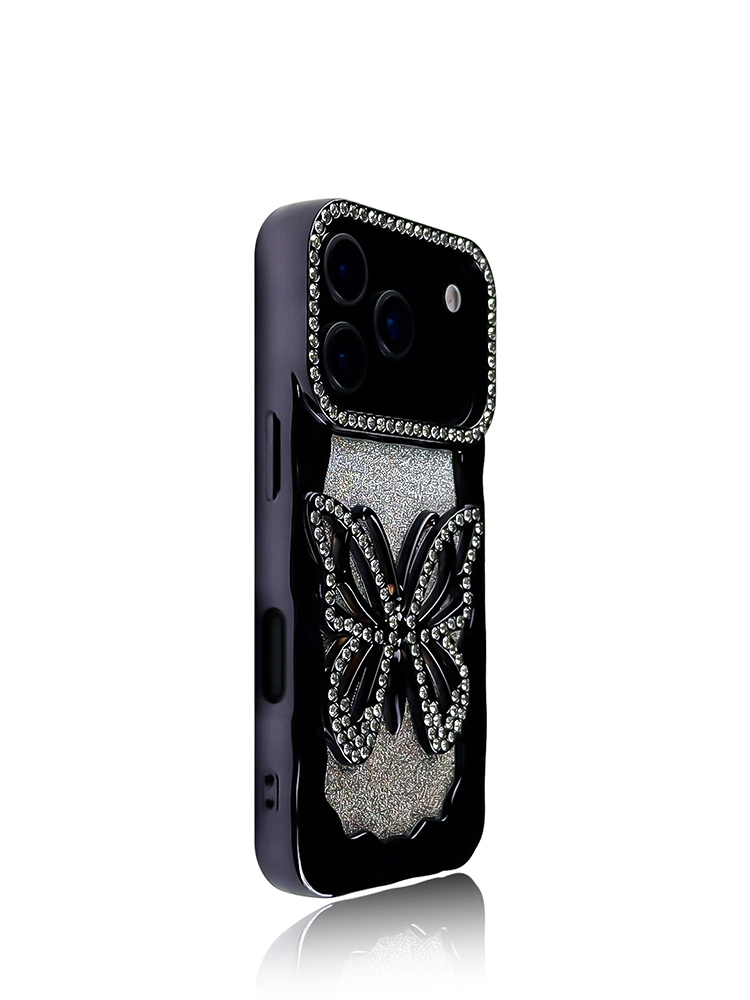 Glitter Hollow Butterfly Case for iPhone