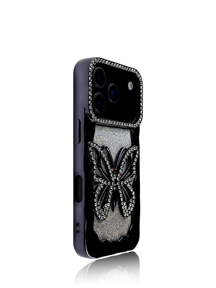 Glitter Hollow Butterfly Case for iPhone
