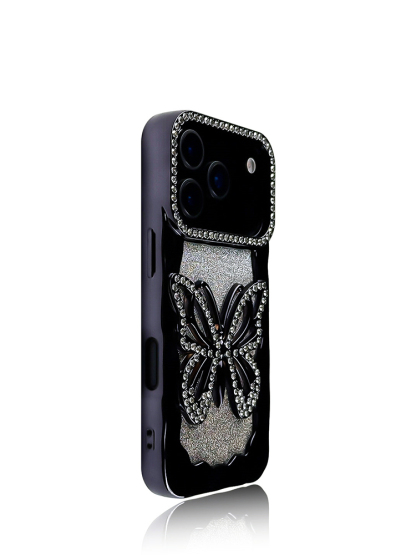 Glitter Hollow Butterfly Case for iPhone