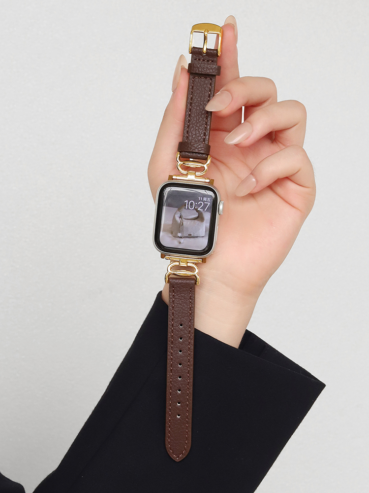 Crab Buckle Leather Band for Apple Watch