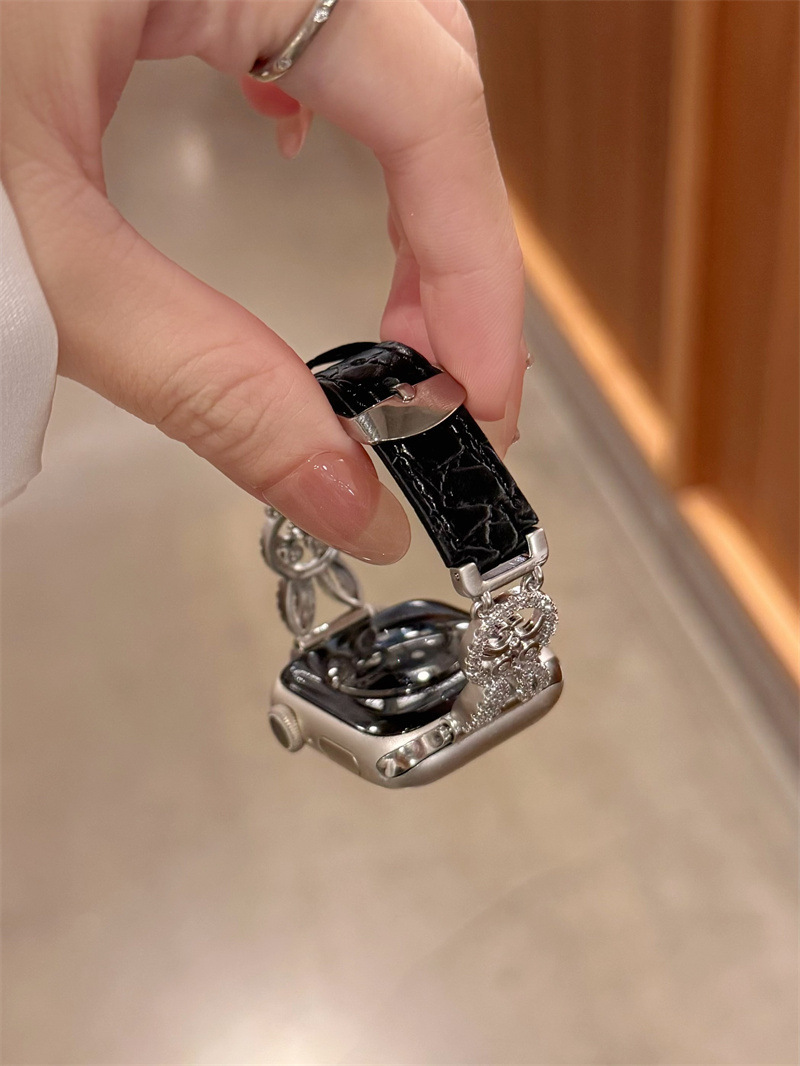 Easter Series Diamond Bunny Leather Band for Apple Watch