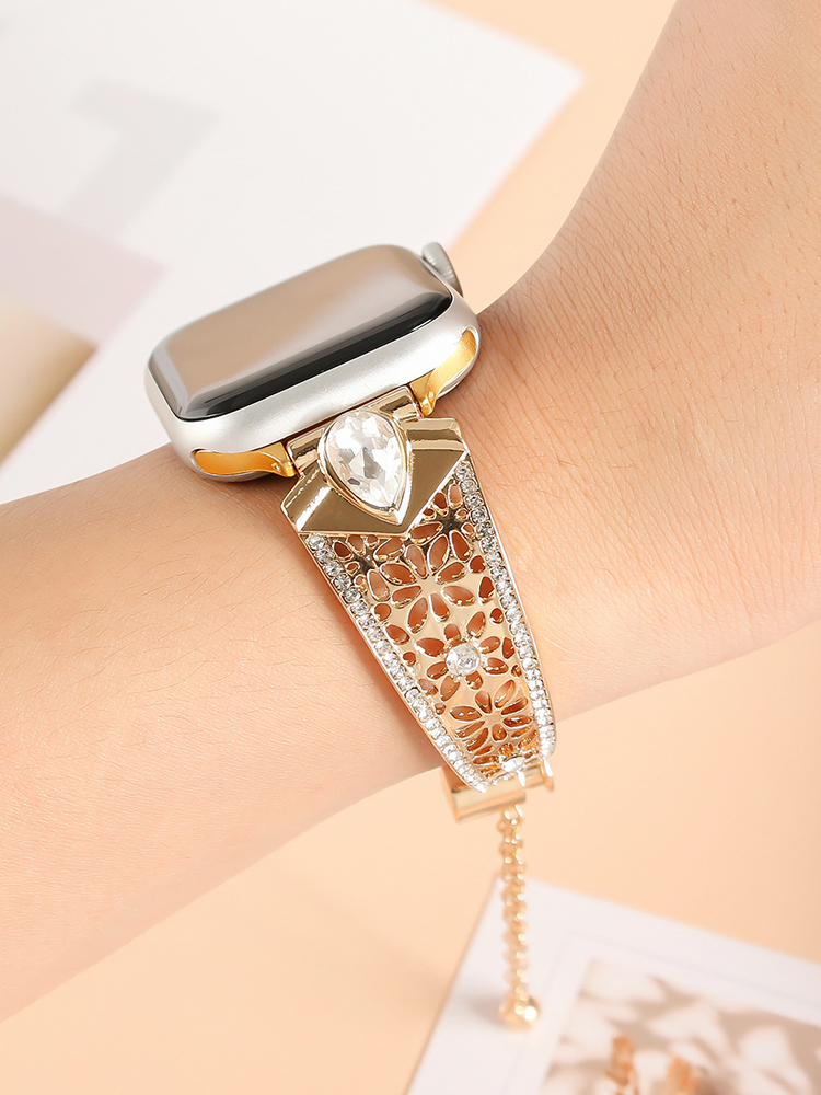 Hollow Eight-Petal Flower Metal Band for Apple Watch