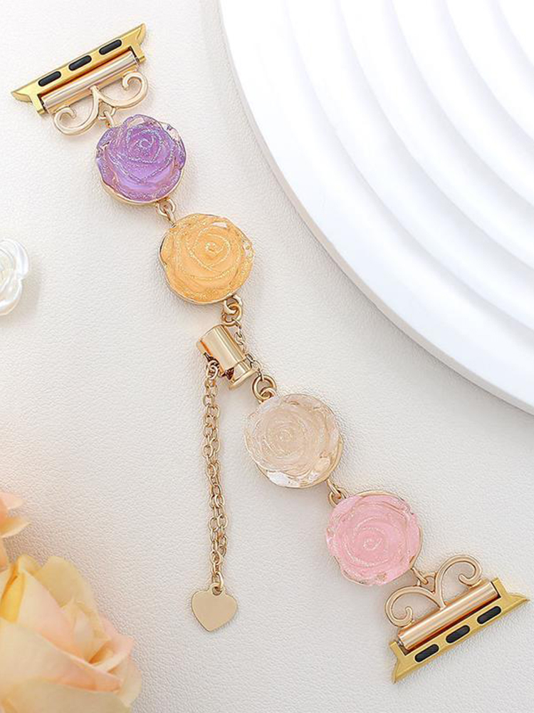 Colorful Roses Stainless Steel Band