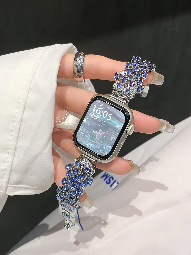 Starry Eyes Owl Feather Stainless Steel Band