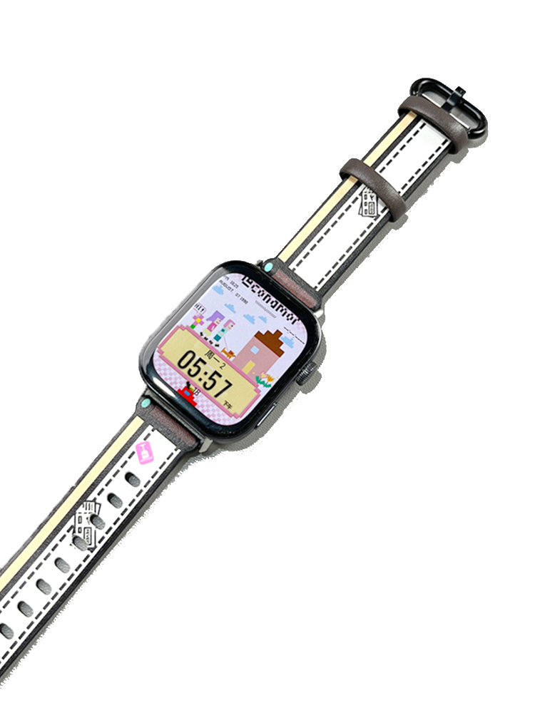 Pixel Comic Style Leather Apple Watch Band - Tatanband