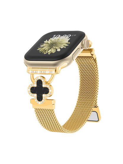 Diamond-studded Buckle Milanese Stainless Steel Band