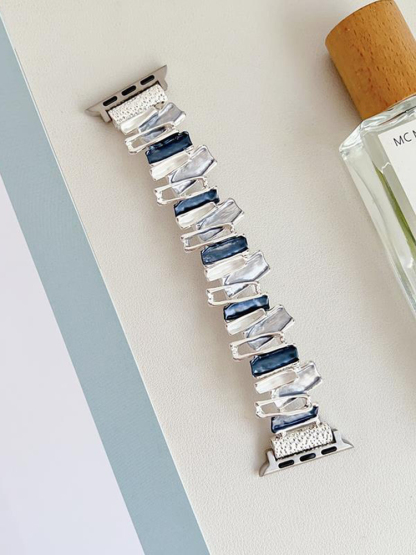 Irregular Geometric Stitching Stainless Steel Band