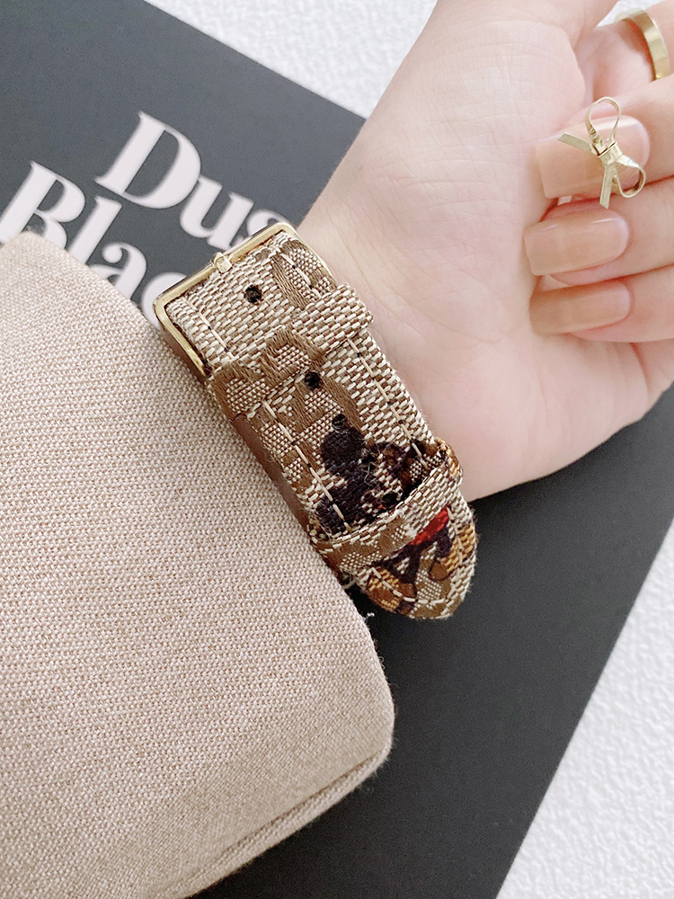 Mickey Rivet Print Leather Band