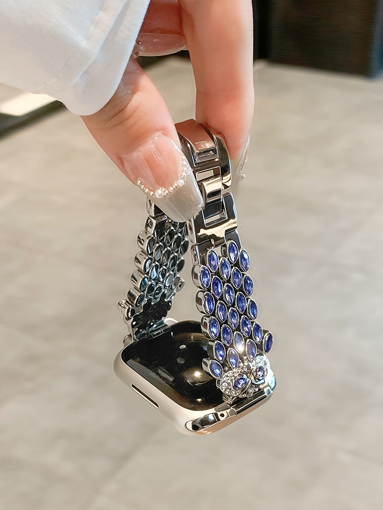 Starry Eyes Owl Feather Stainless Steel Band