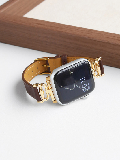 Crab Buckle Leather Band for Apple Watch
