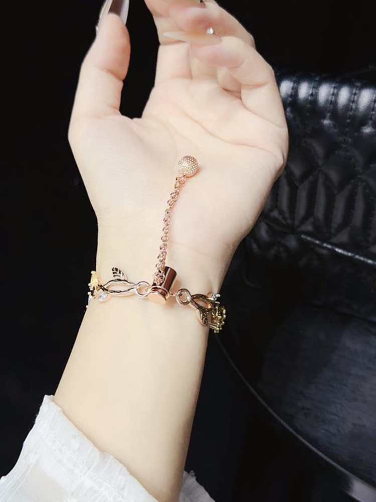 Rotating Sunflower Stainless Steel Band