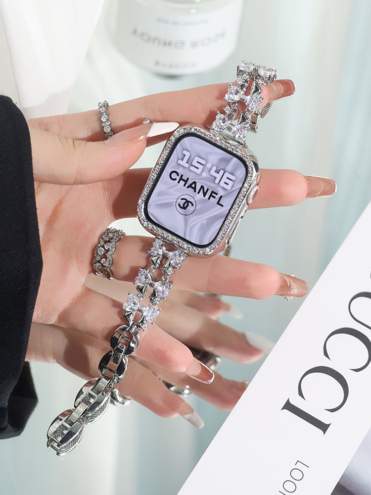 Bow-knot Zircon Stainless Steel Band