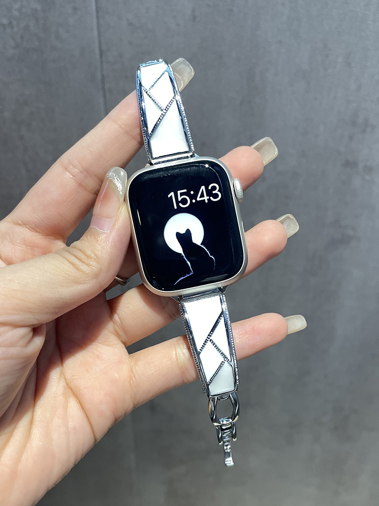 Patchwork Pattern Bracelet Stainless Steel Band